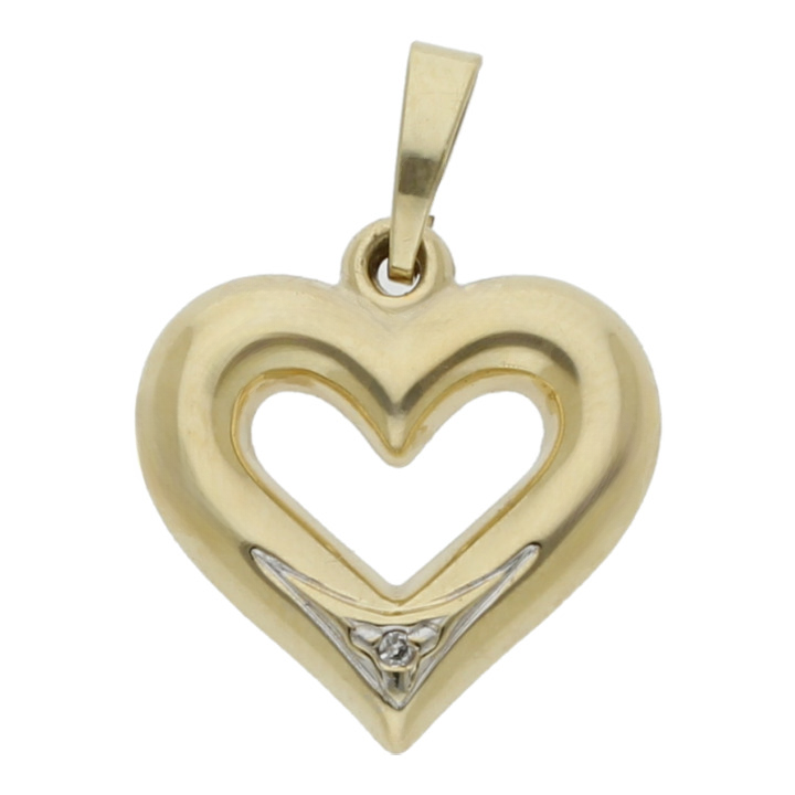 Herz Brillant Anhänger 585/ 14 K Gold