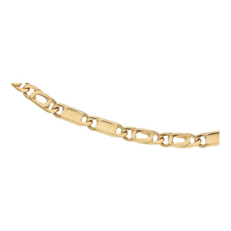 Plättchen Armband 585 Gold L 19,5 cm