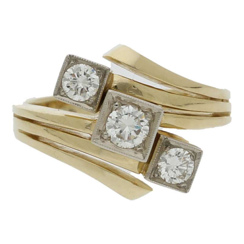 Diamantring 585/14 K Gelbgold Brillant ca. 0,50ct.  (H) Weiß (Si) Kleine Einschlüsse