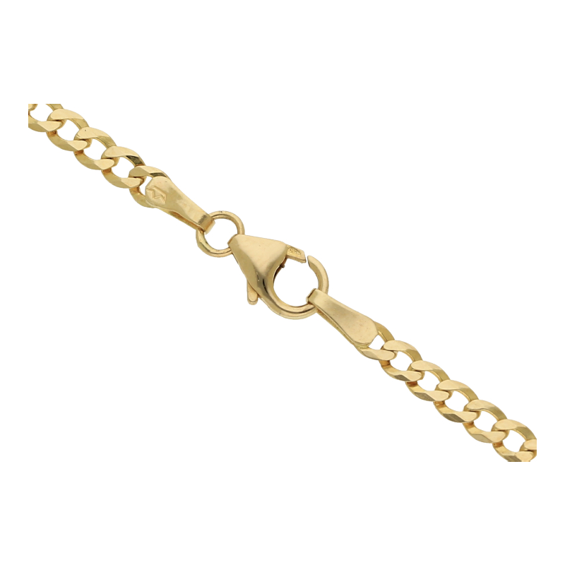 Panzerkette flach 585 Gold L 50 cm B 2,7 mm