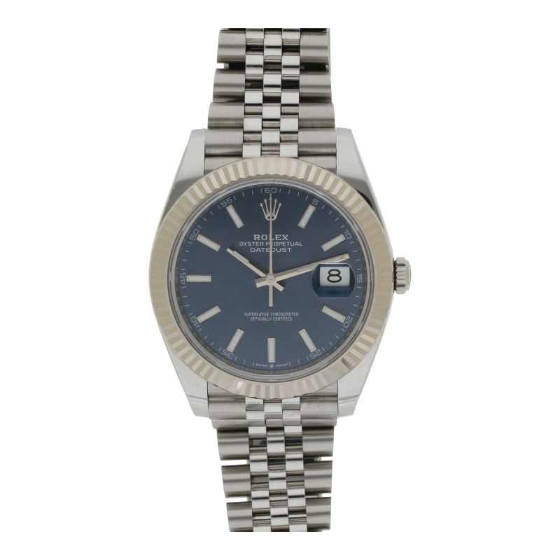 Rolex Datejust 41 126334 Blau Jubilee Automatik Stahl Weißgold Full Set