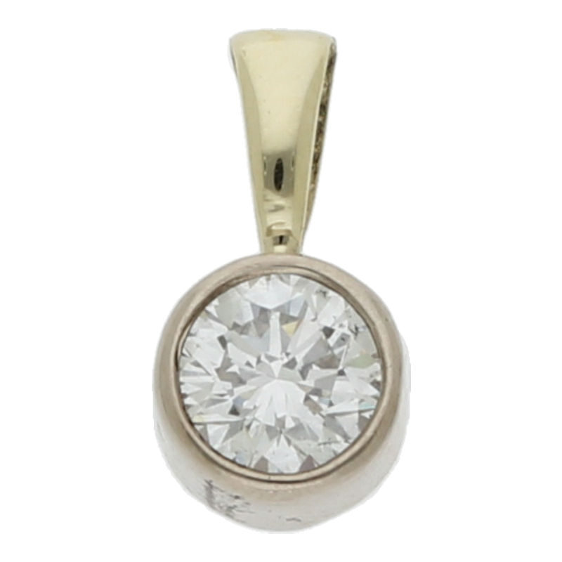 Solitär Diamant Anhänger 0,65 ct vvs 585 Gold