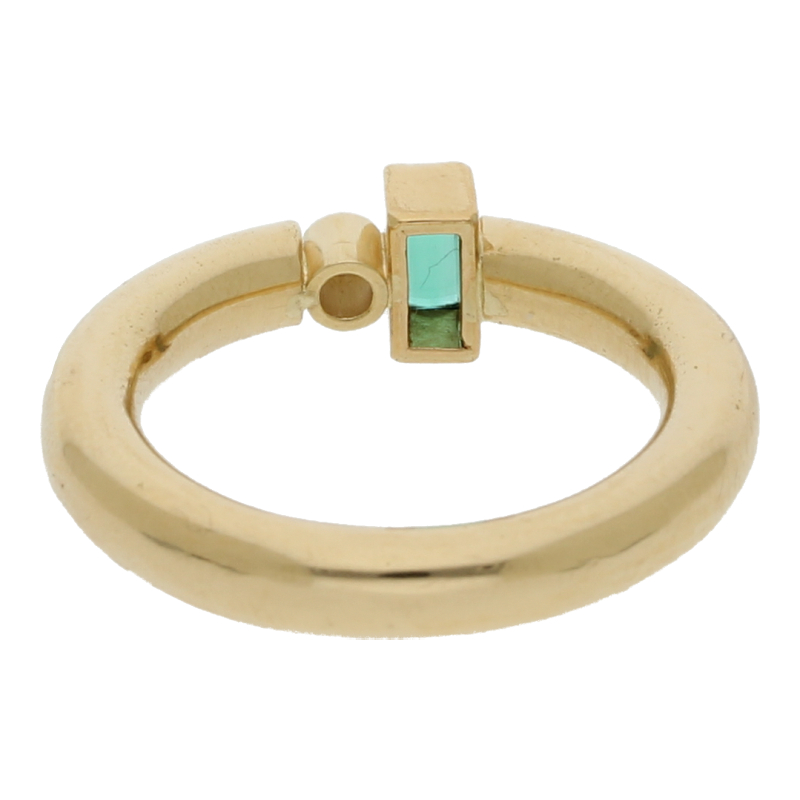 Smaragd Brillant Ring 750/ 18 K Gold