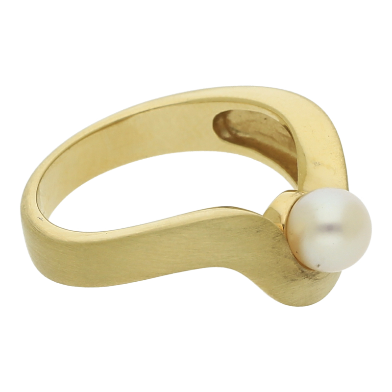 Ring mit Zuchtperle  585/ 14 K Gold