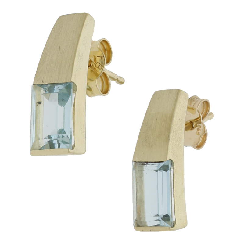 Aquamarin Ohrstecker 585 Gold