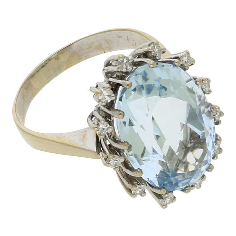 Aquamarin Engagement Ring/Wertgutachten 3400 €