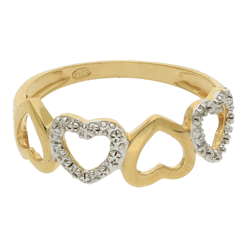 Diamanten Herz Ring 750/ 18 K Gold