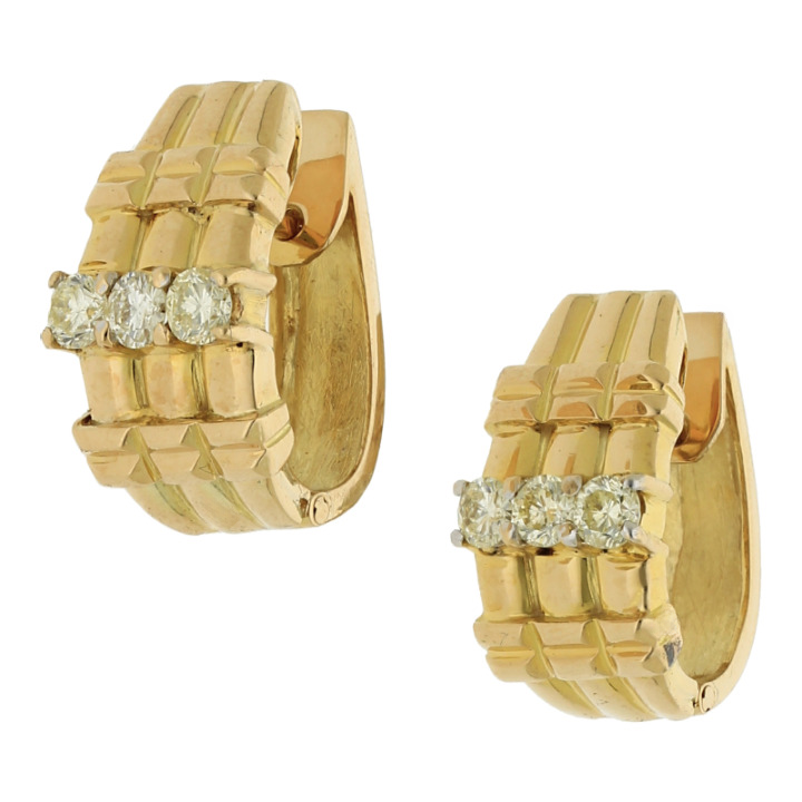 Brillant Creolen 585/ 14 K Gold