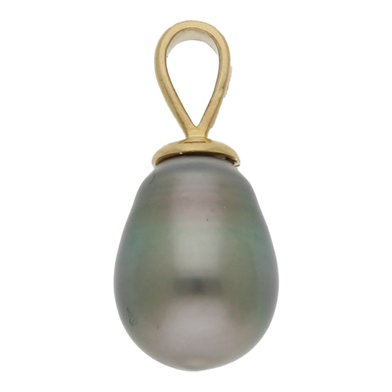 Tahiti Perle Anhänger 15K/750/ 11 x 5 mm