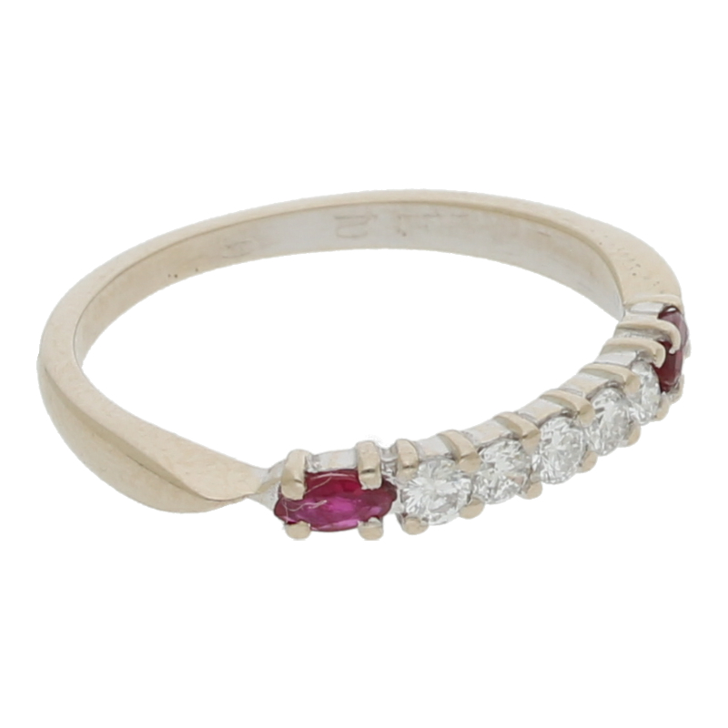 Rubin Brillant Ring 750/ 18 K Gold