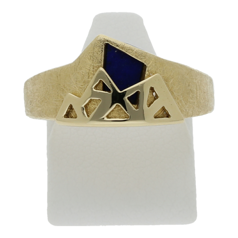 Lapis Ring 585/ 14 K Gold