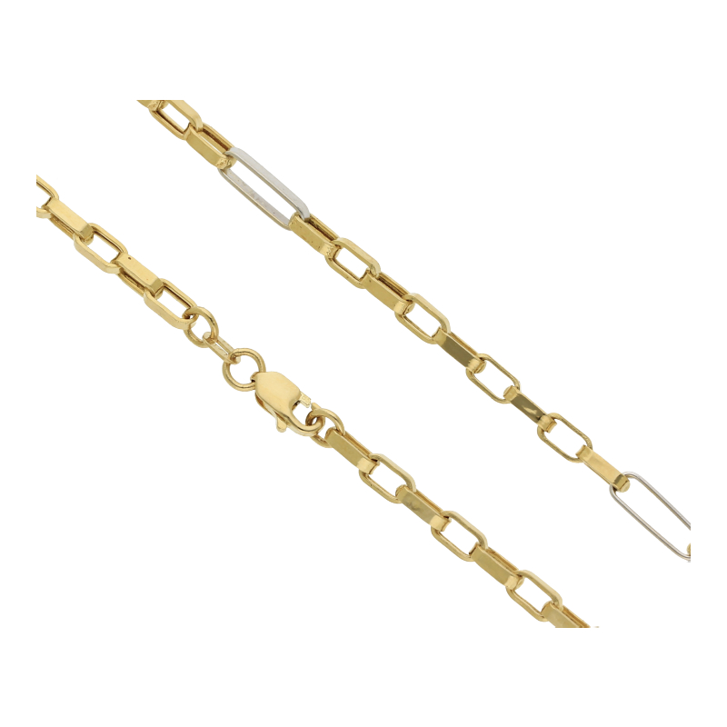 Halskette 585/14 K Gelb-/Weißgold Länge 55 cm Breite 2,8 mm