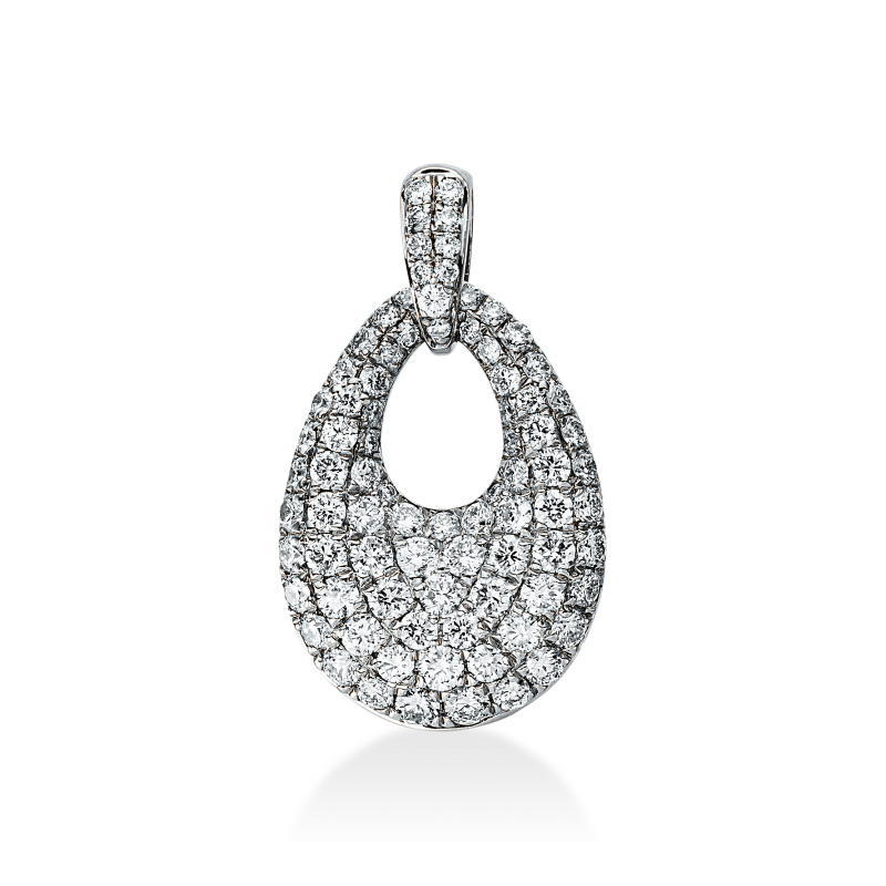 Brillant Anhänger 0,84 ct mit Kette 42 cm Länge 750/ 18 K Gold
