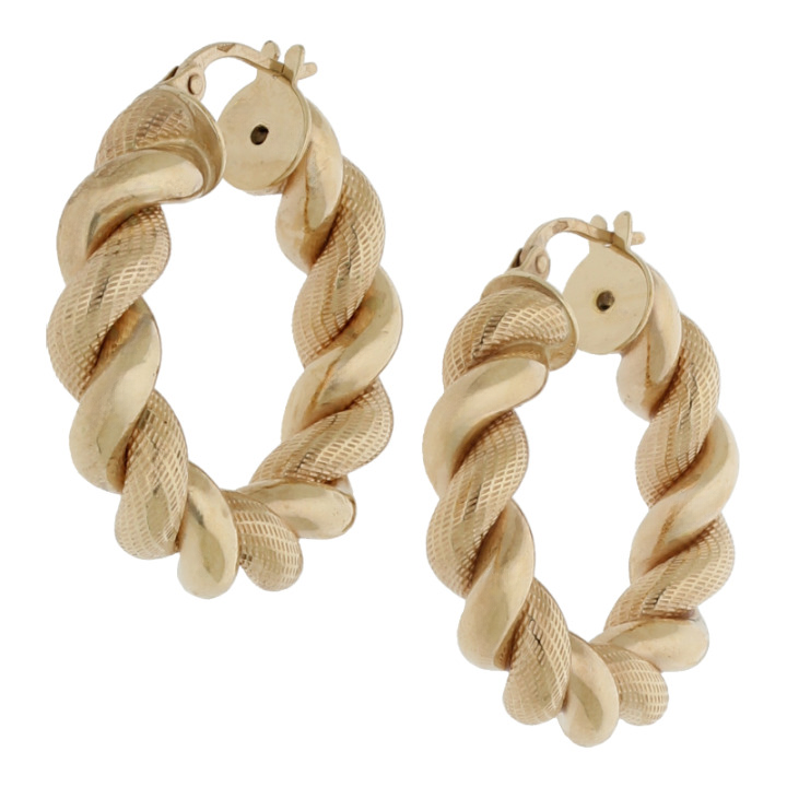 Kordel Creolen ca. 26 x 6 mm Gold 333/8K