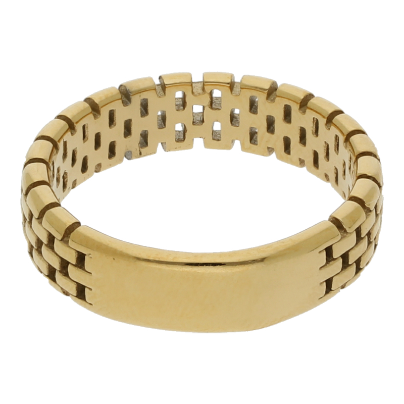 Herren Ring Größe 60 Edelstahl vergoldet