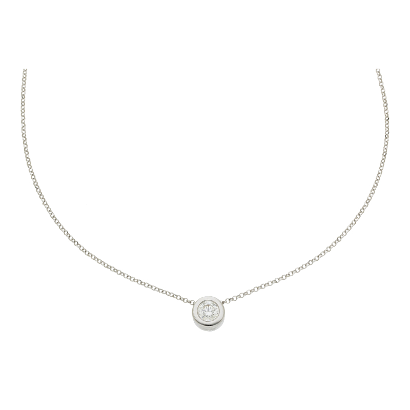 Brillant Collier 0,24 ct 43 cm Länge 750/ 18 K Gold