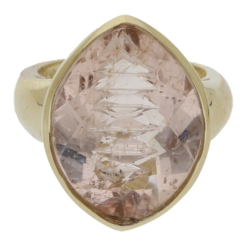 Rauchquarz Ring 585/ 14 K Gold