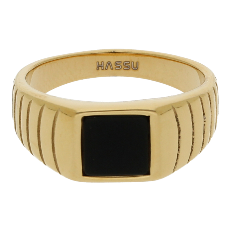 Herren Ring Größe 60 Edelstahl vergoldet