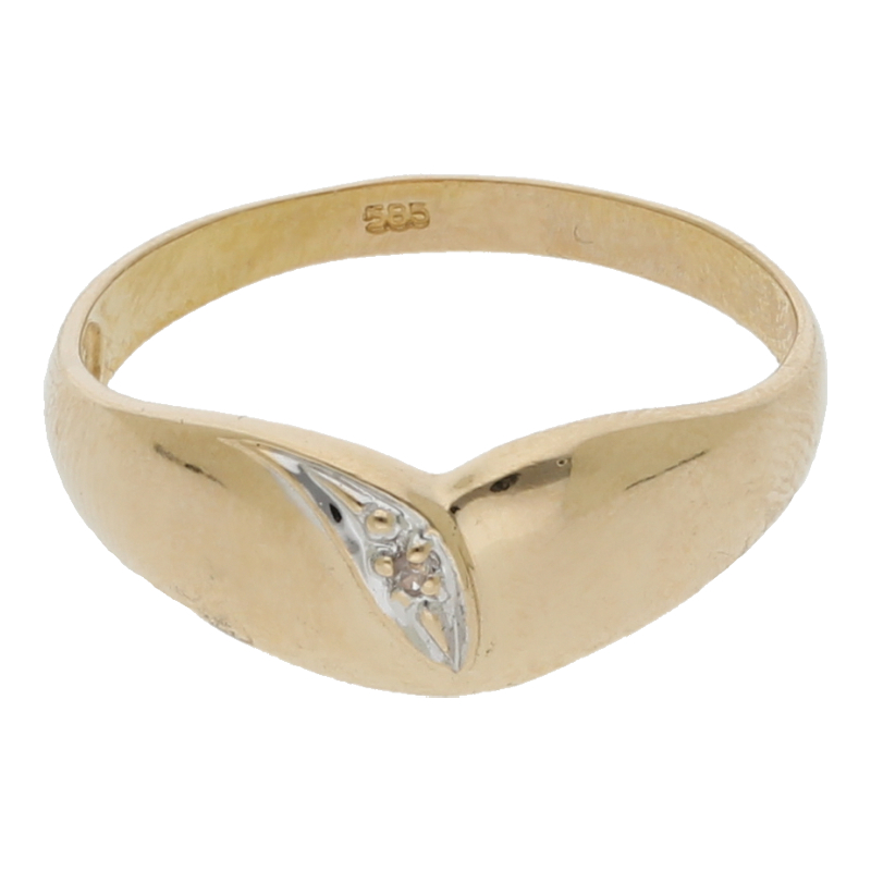 Diamantring 585/14 K Gelbgold Diamanten