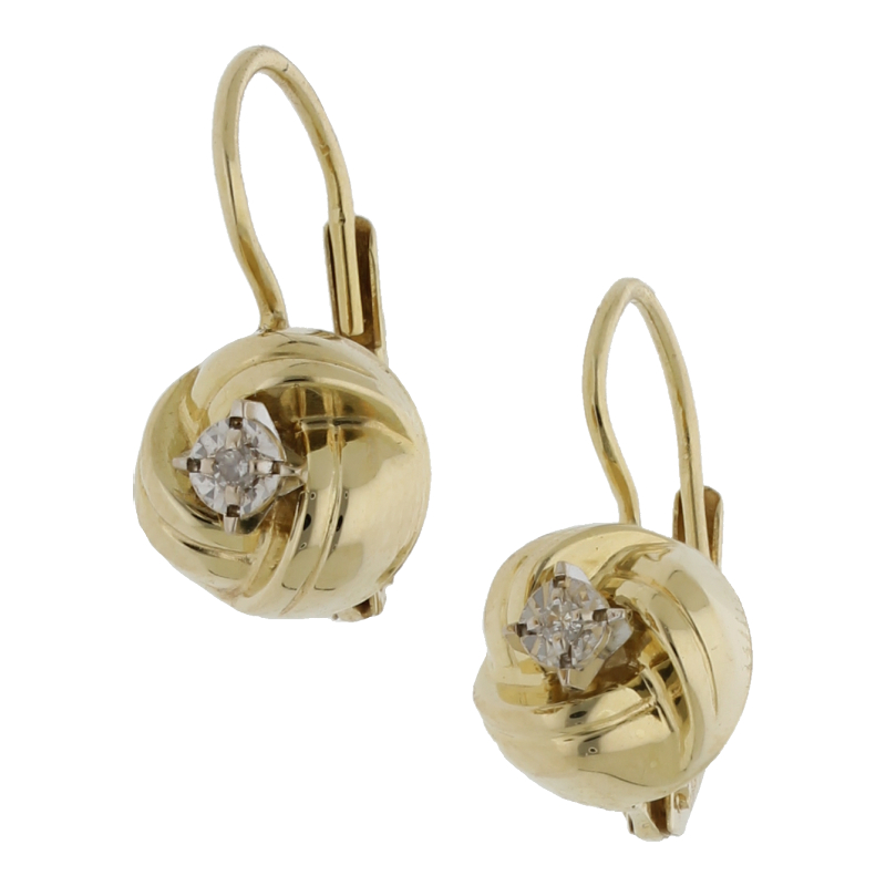 Diamant Ohrhänger 585/ 14 K Gold