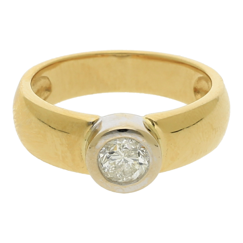Brillant Solitär Ring 0,5 ct 750/ 18 K Gold