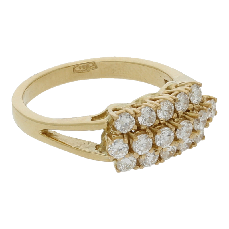 Brillantring 18K/750 Gelbgold 0,70 ct, NP ca. 1990