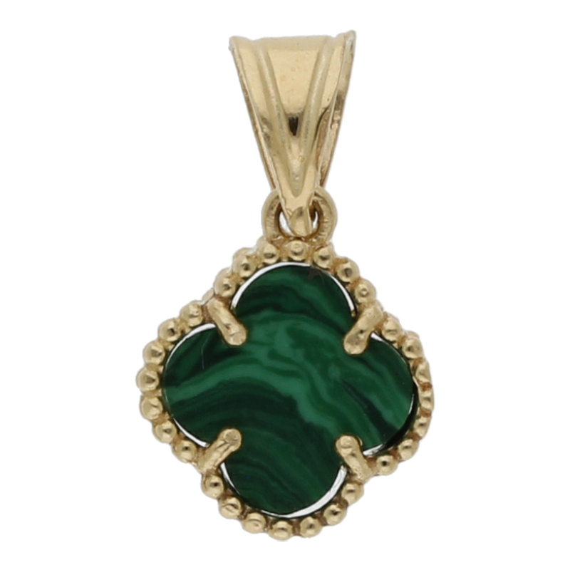 Malachit Anhänger 585/ 14 K Gold