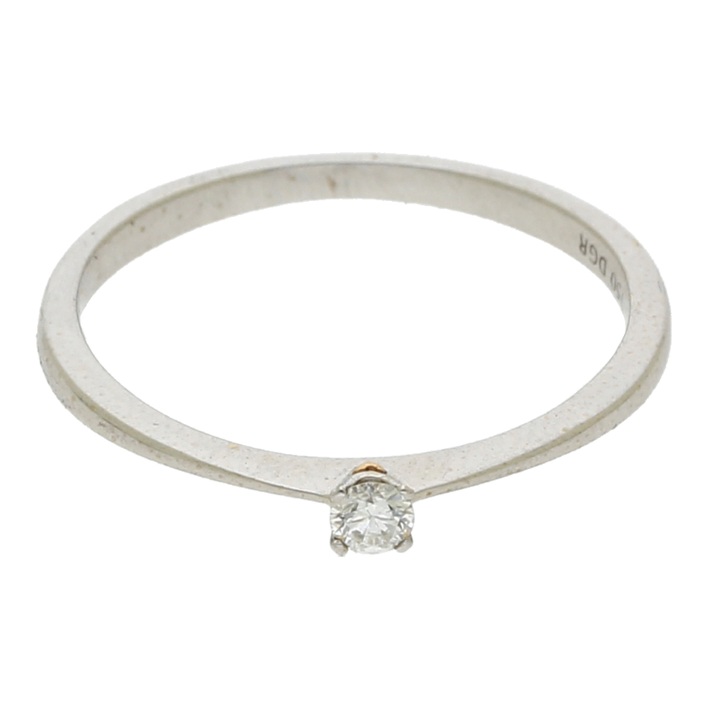 Brillant Solitär Ring 0,05 ct 750/ 18 K Gold