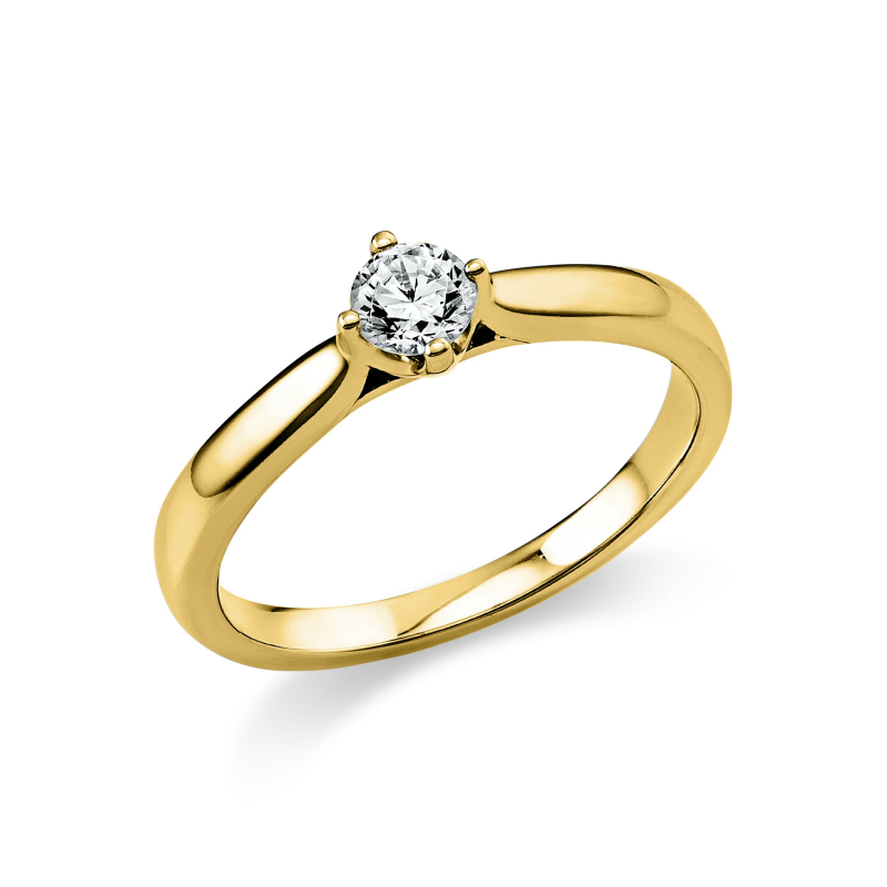 Brillant Solitär Ring 0,25 ct 585/ 14 K Gold