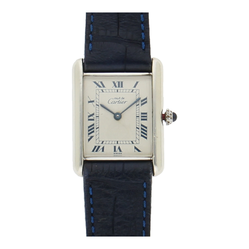 Cartier Tank Must 690006 925 Silber Spider Dial Quarz Vintage Herren Uhr