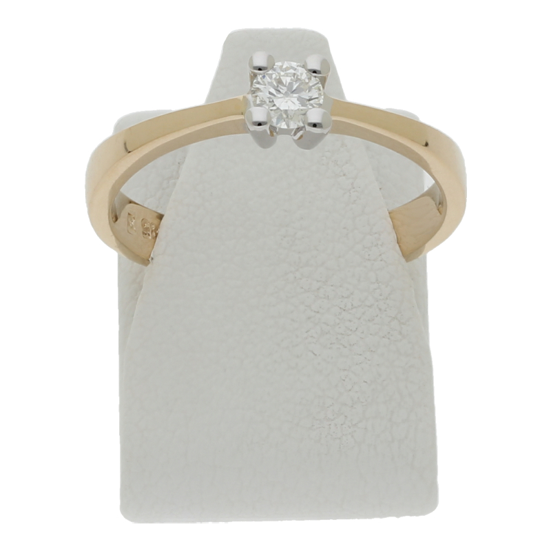 Solitärring 1 Brillant ca. 0,19ct.  (H) Weiß (Si) Kleine Einschlüsse