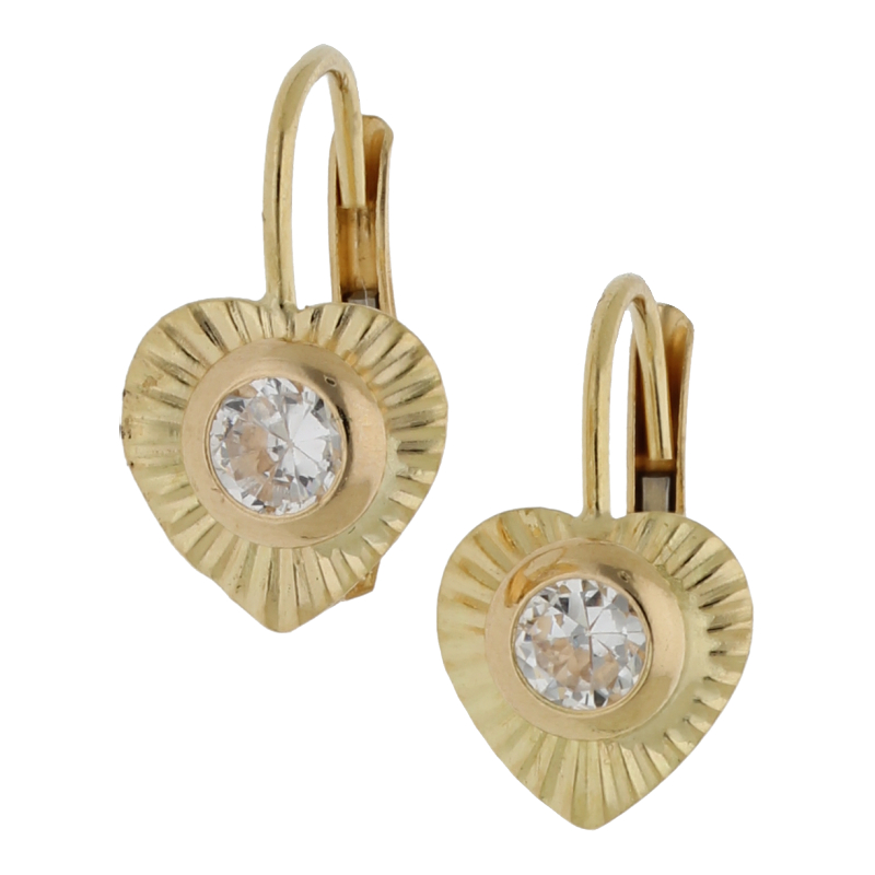 Herz Ohrhänger 750/ 18 K gold