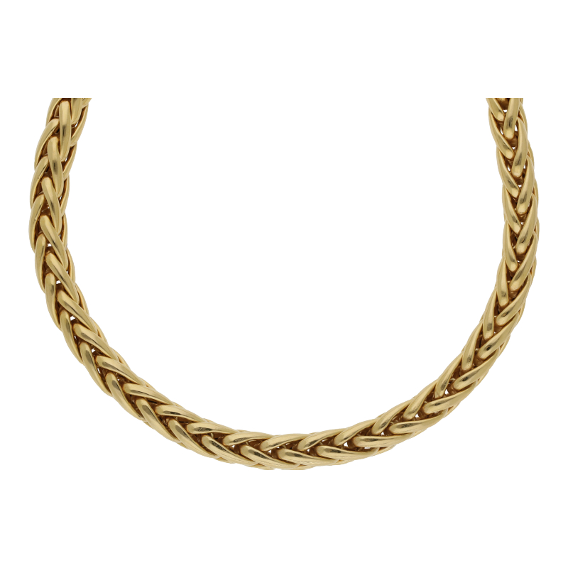 Zopfkette Handarbeit 750 Gold