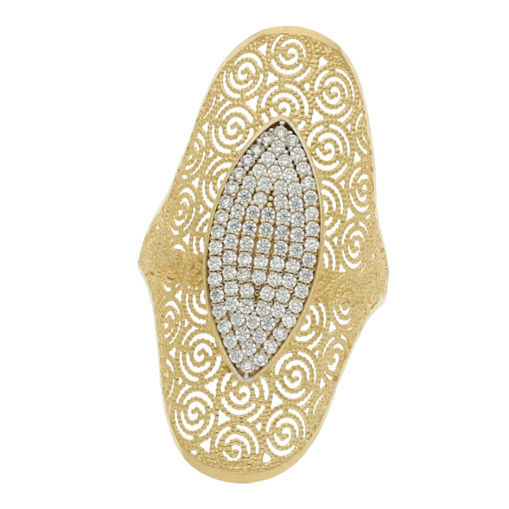 Ring mit Zirkoniabesatz 585 Gold