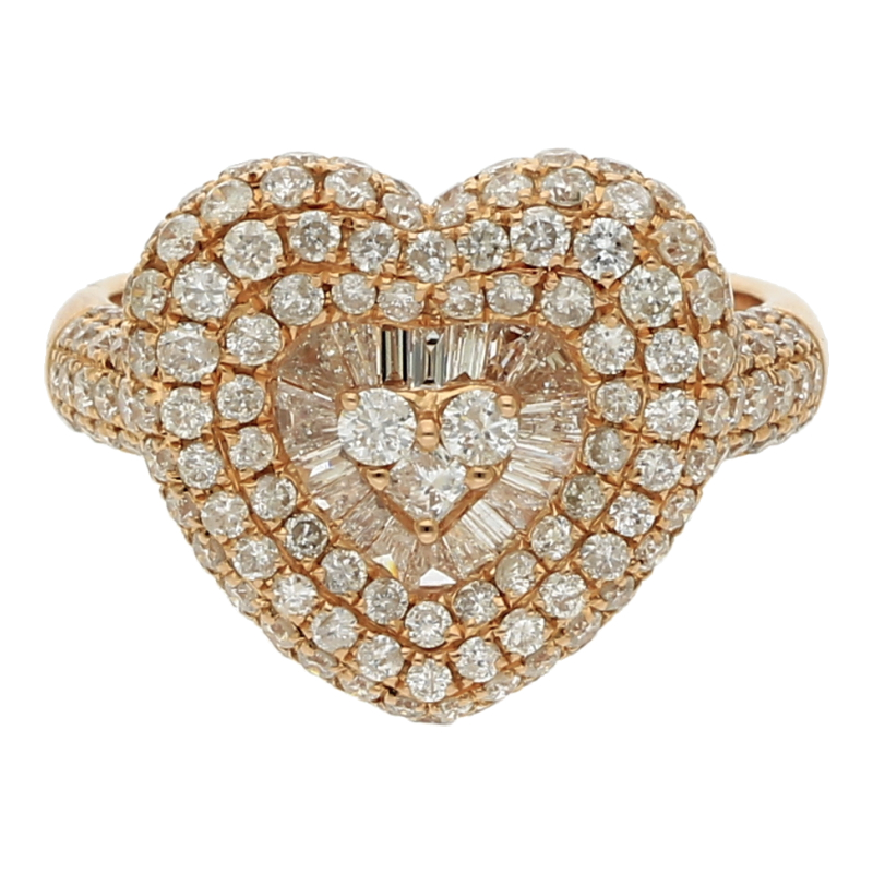 Herz Brillant Diamant Ring 750/ 18 K Gold