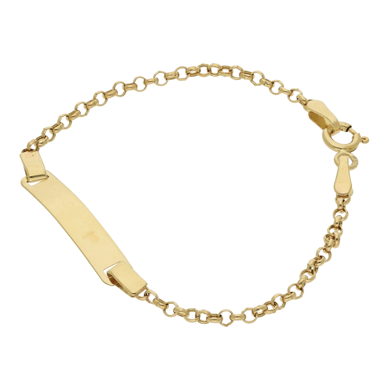 ID Bändchen Kind 585 Gold L 12,5 cm