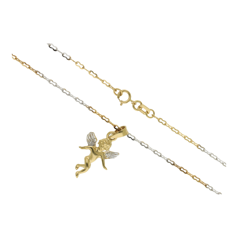 Schutzengel Anhänger mit Kette 585/ 14 K Gold