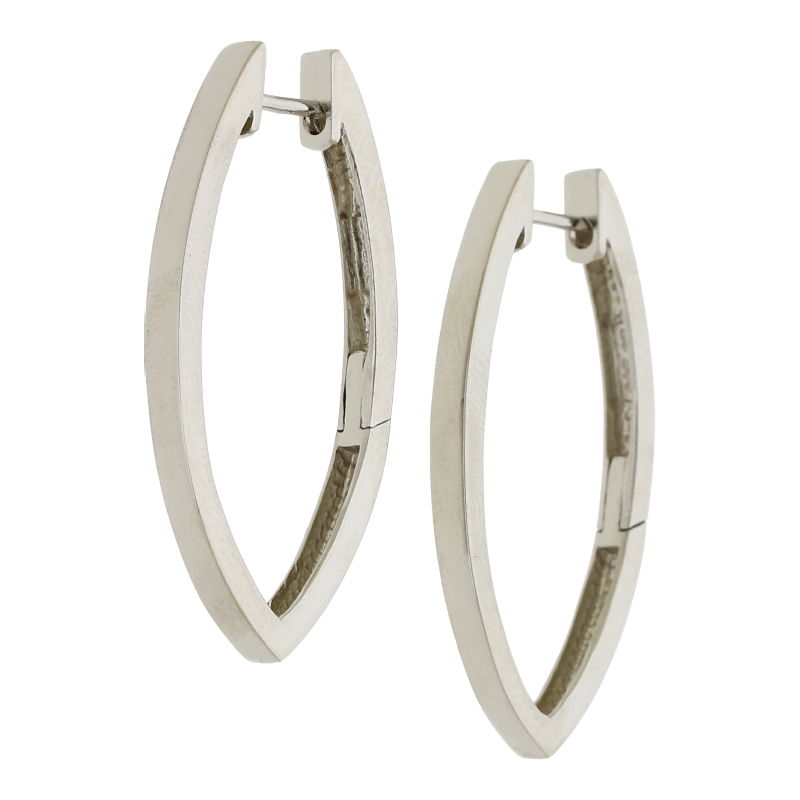 Creolen 925 Silber rhodiniert