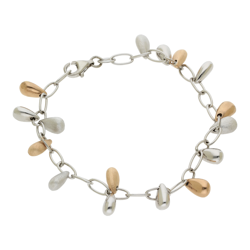 Armschmuck 925 Silber rhodiniert Länge 18 cm Breite 4,1 mm