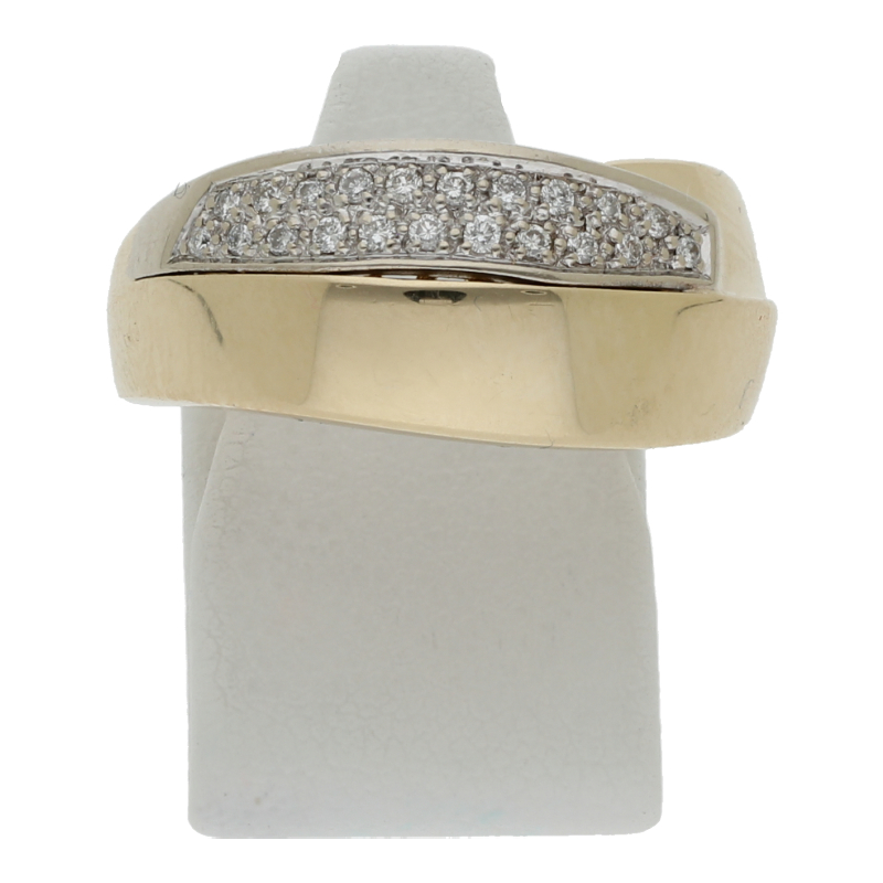 Diamantring 585/14 K Gelbgold Brillant ca. 0,15ct. (H) Weiß (Si) Kleine Einschlüsse