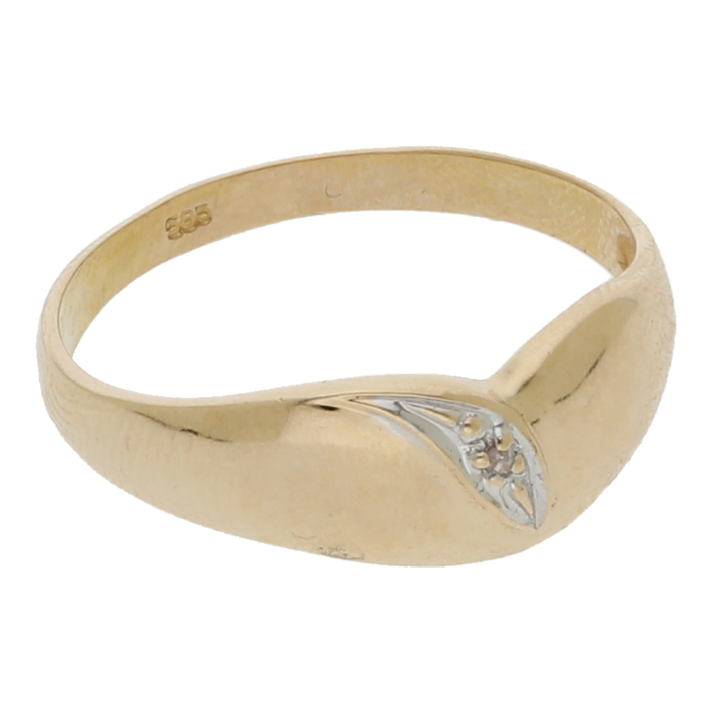 Diamantring 585/14 K Gelbgold Diamanten