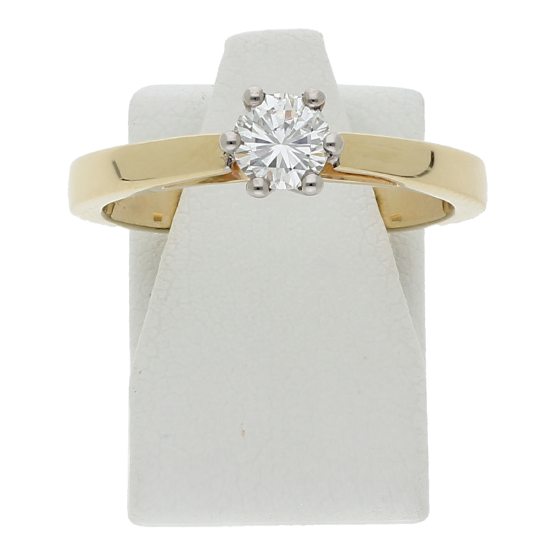 Solitär Brillant Ring Krappenfassung