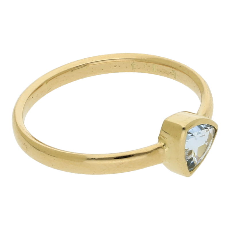 Blautopas Ring 585/ 14 K Gold