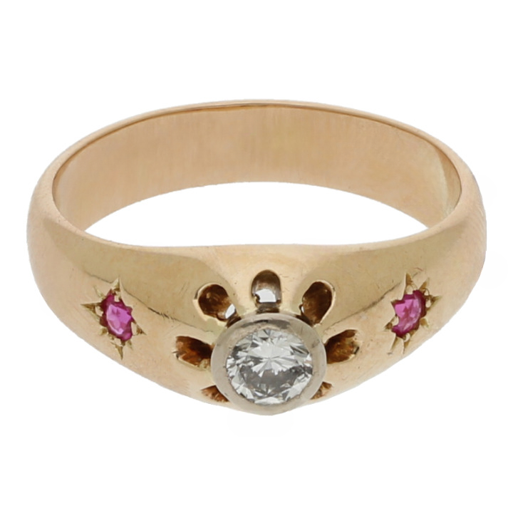 Vintage Ring m. 0,25 ct Solitär