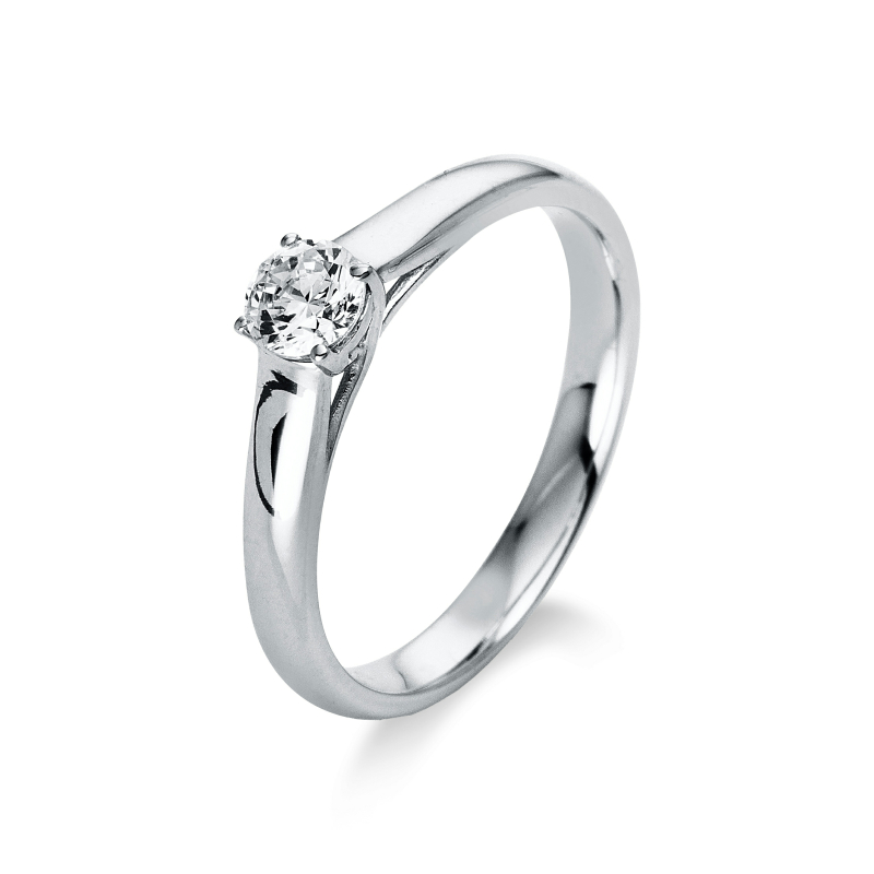 Brillant Solitär Ring 0,30 ct 750/ 18 K Gold