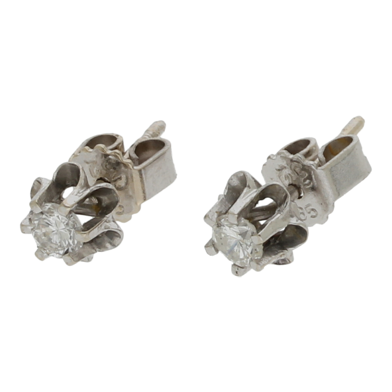 Brillant Ohrstecker 585/ 14 K Weißgold