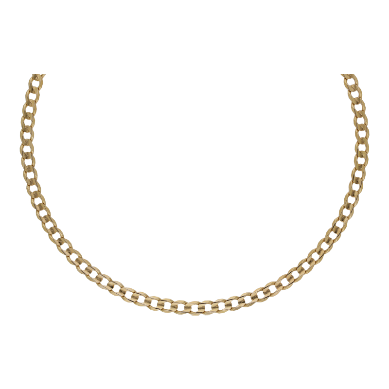 Panzer Kette 62 cm Länge 585/ 14 K Gold