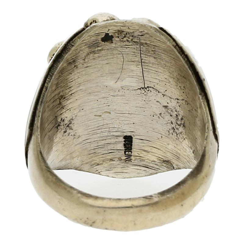 Vintage Navajo Ring Türkis Koralle 925 Silber