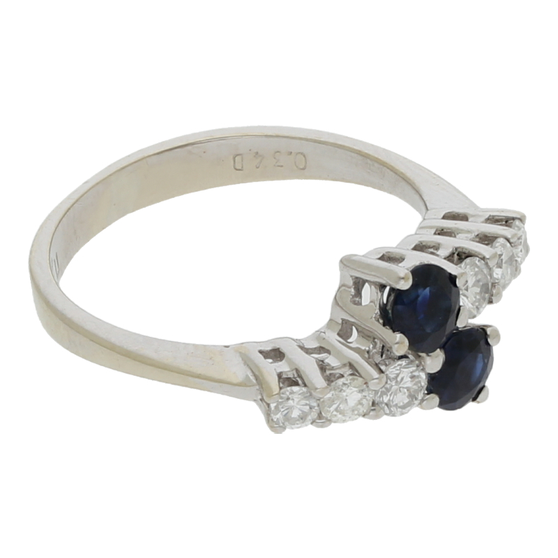 Saphir Brillant Ring 585/ 14 K Gold