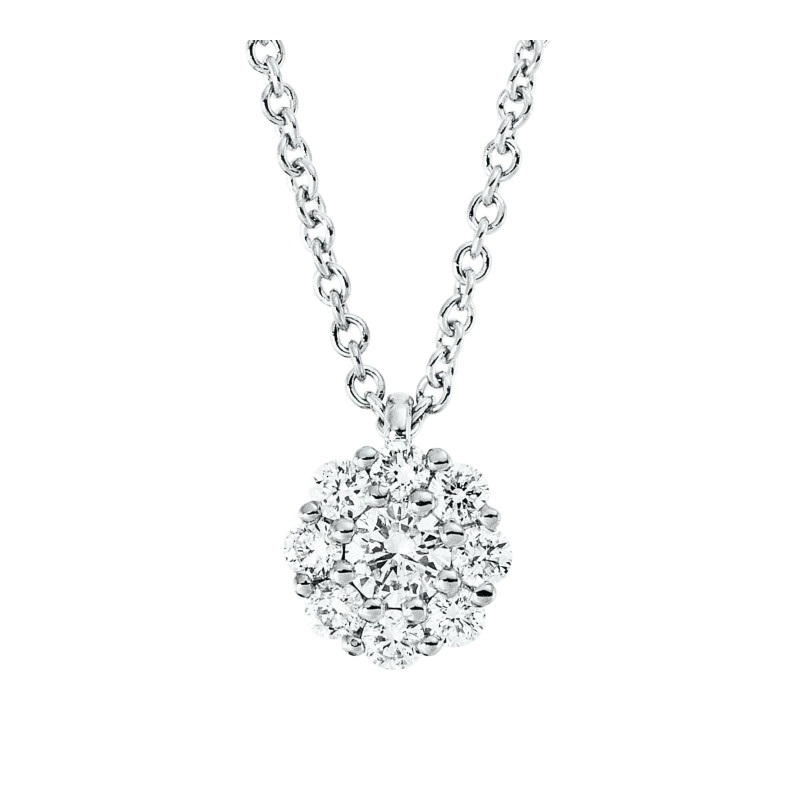 Brillant Anhänger 0,17 ct mit Kette 42 cm Länge 750/ 18 K Gold